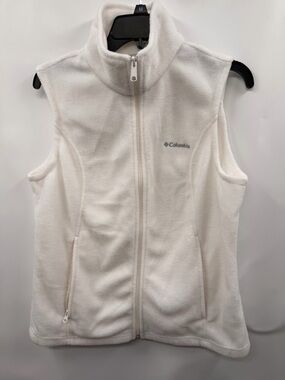 Columbia Women's Cream Fleece Vest - Full Zip women’s size medium